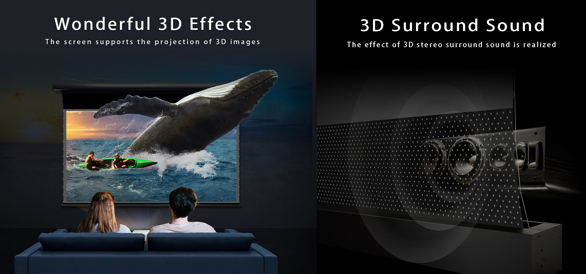 XIJING U2P Slimline Tension Screen With Ultra short Throw Ambient Light Rejecting
