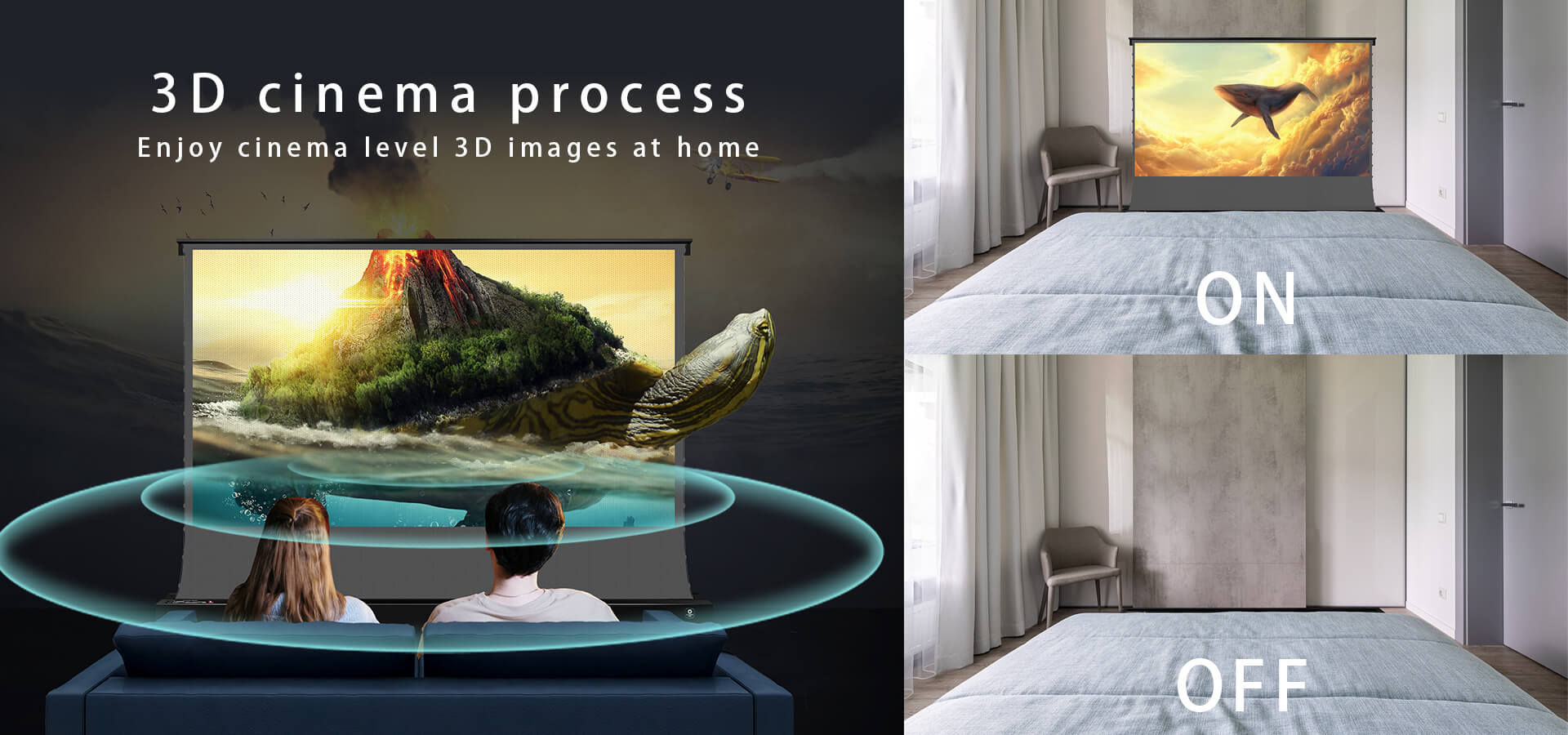 the effect of 3D stereo surround sound is realized.