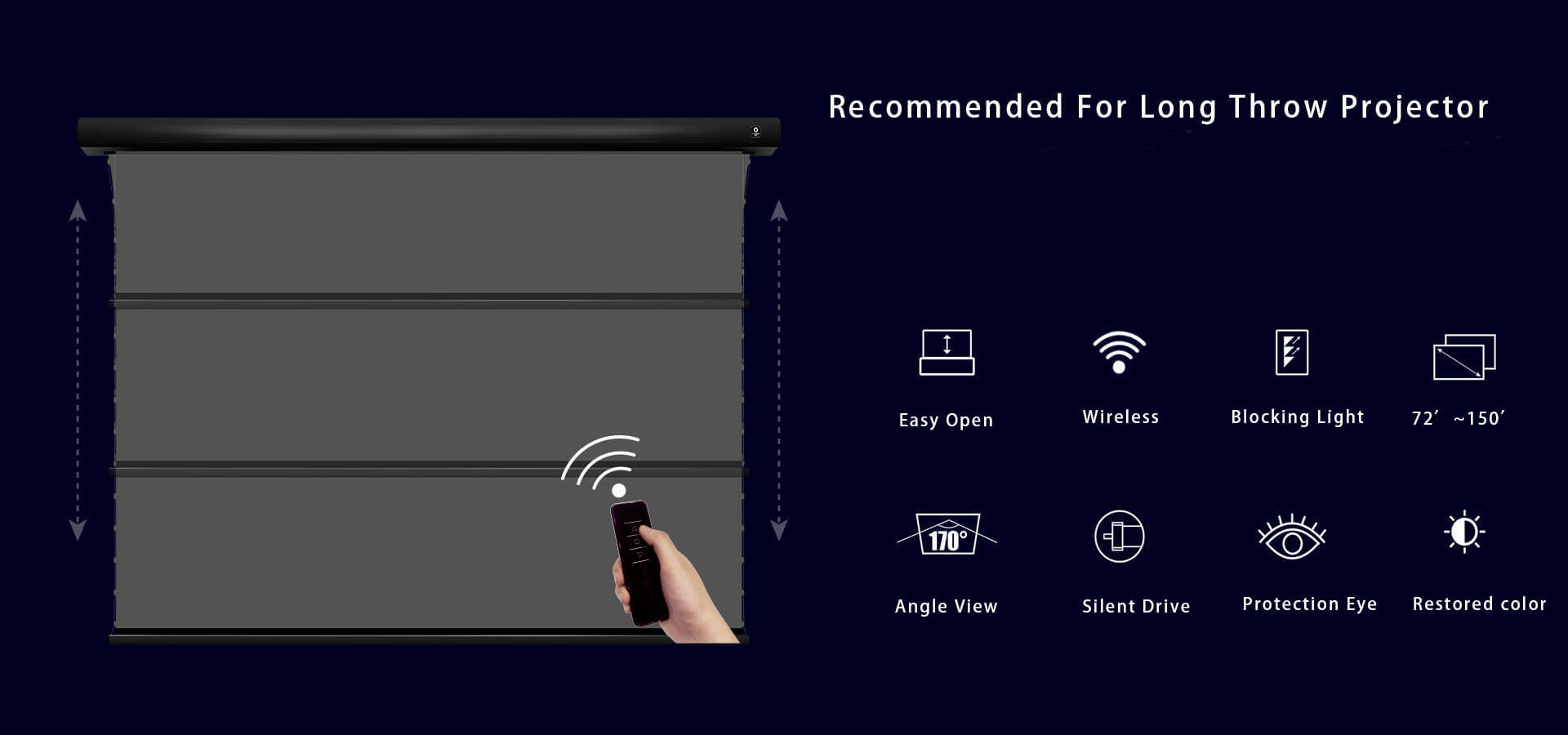 XIJING New projection mode, excellent anti light effect.There are two kinds of anti light curtains, one is to achieve anti light effect according to physical structure, the other is to use optical coating to achieve anti light effect. Anti light screen is usually combined with projection laser TV.
