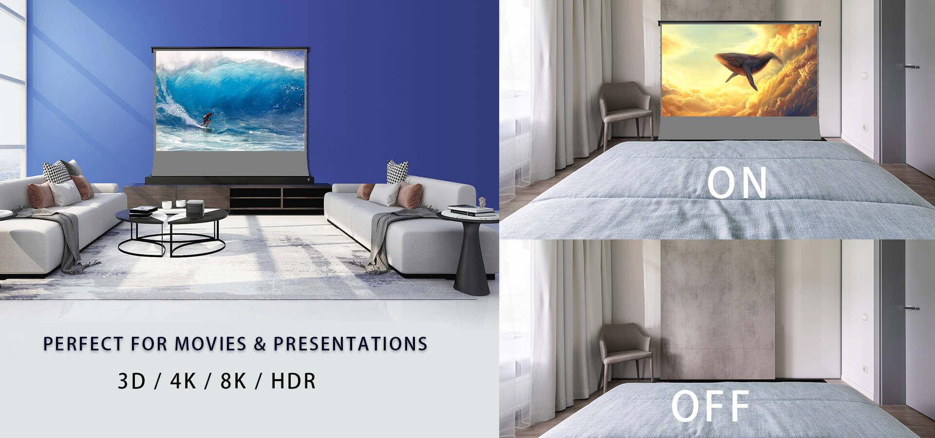 Supports 4K ultra high definition XIJING projection, for a truly luxurious HD home theater