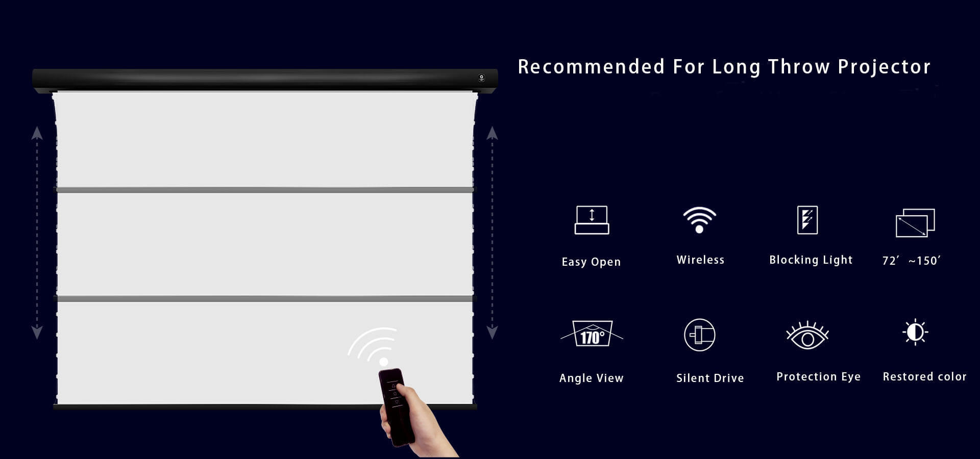 Take this pull up XIJING screen anywhere with you and enjoy a satisfying movie night.