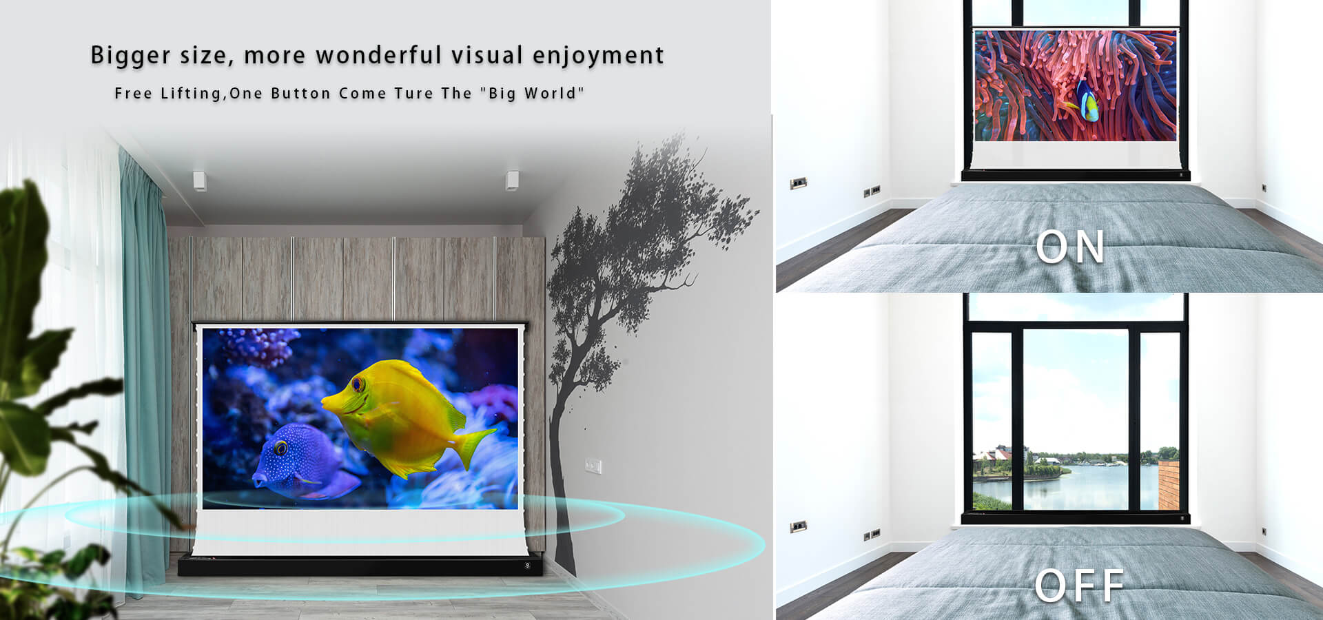 3D Surround Sound Through micro hole processing, the screen surface aper- ture is controlled at 0.4mm; the small aperture, while maintaining sound transmission, also greatly reduces the problem of light loss.