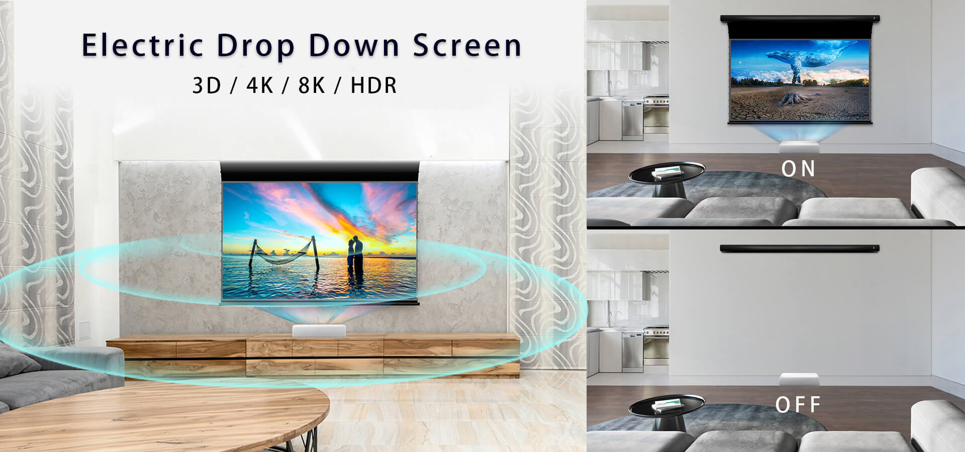 3D Surround Sound Through micro hole processing, the screen surface aper- ture is controlled at 0.4mm; the small aperture, while maintaining sound transmission, also greatly reduces the problem of light loss.