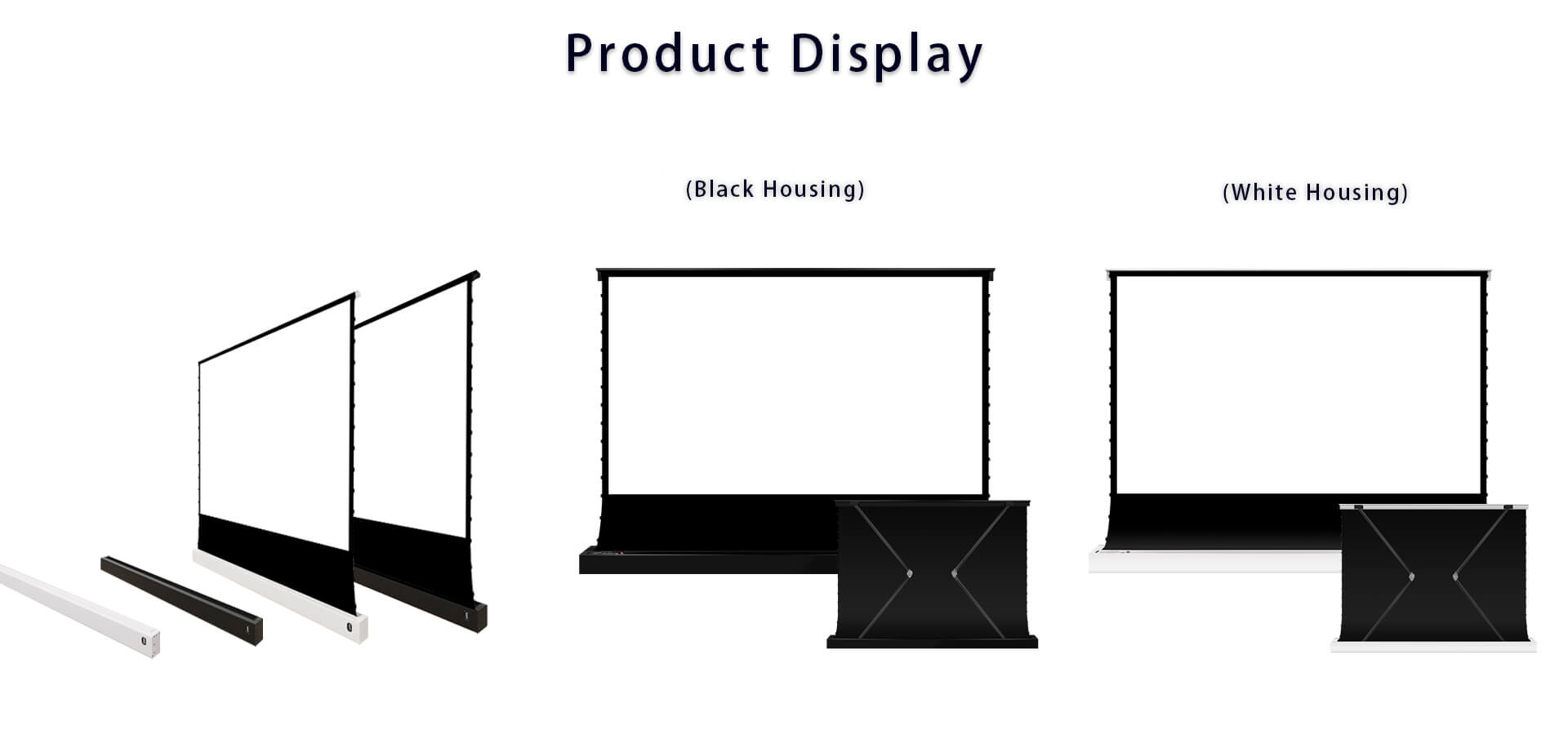 XIJING 72~150 inch home theater electric floor rising projector screen