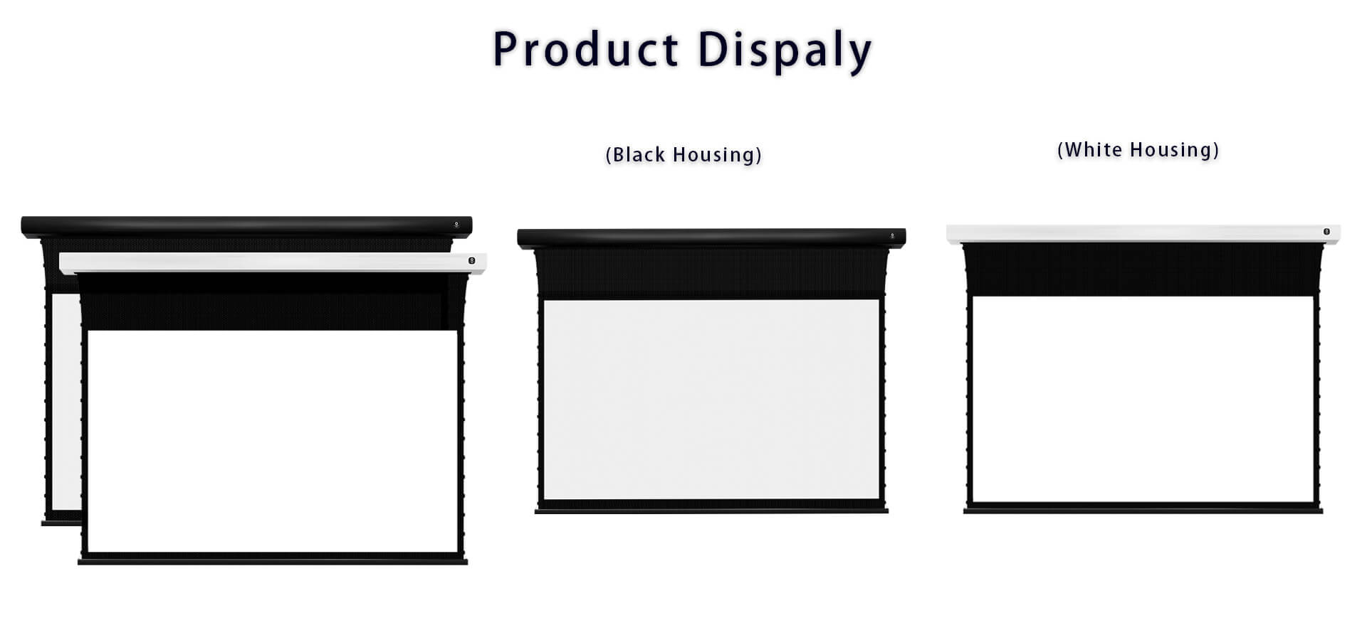 XIJING W2P Slimline Drop Down Tension Screen With White Cinema Material.For Normal Projector.Sound Perforated Acoustic Transparent