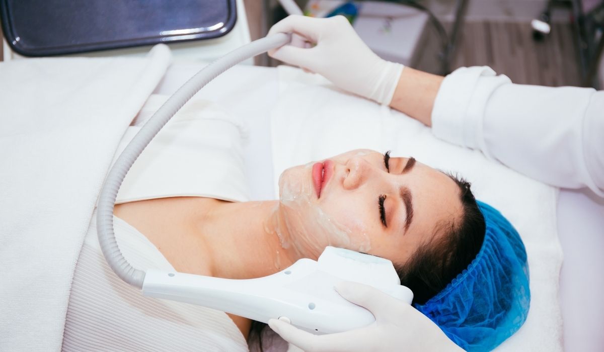 Young woman is getting IPL treatment