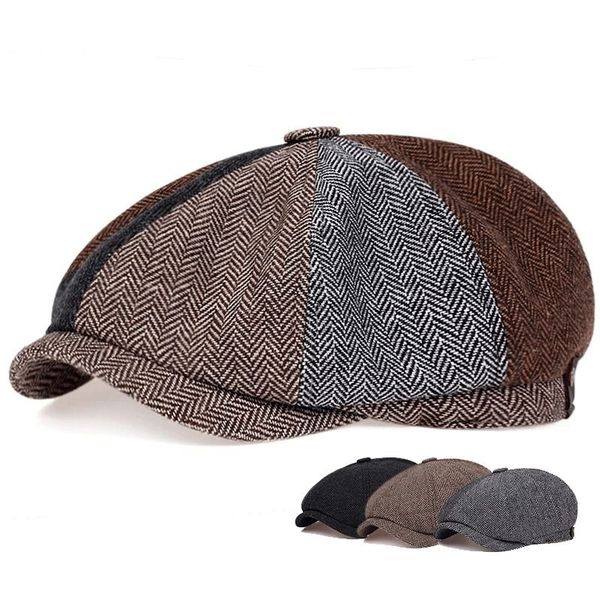 Colorblock Vintage Newsboy Hat 