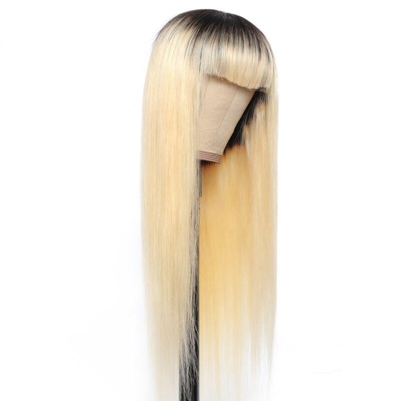 #1B/613 Straight 180% Density #613 Wig with Bang 200% Density Human Ha