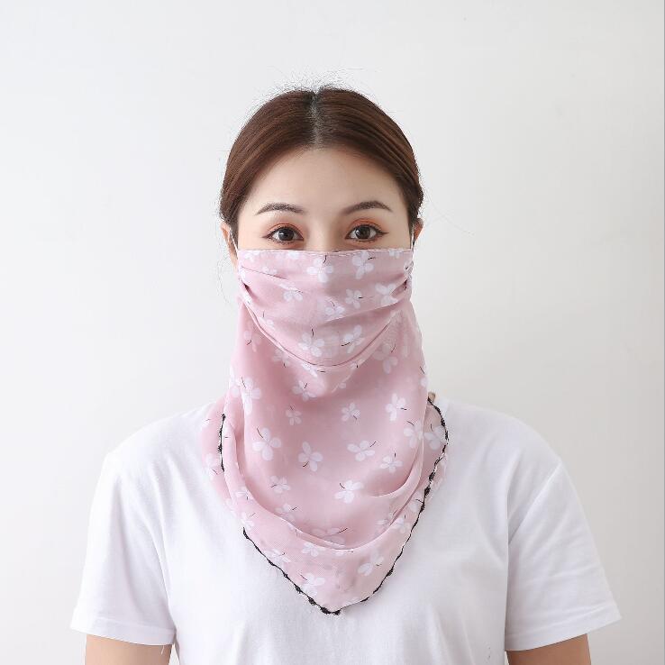 Hanging Ear Thin Face-covering Scarf Triangle Veil Scarf