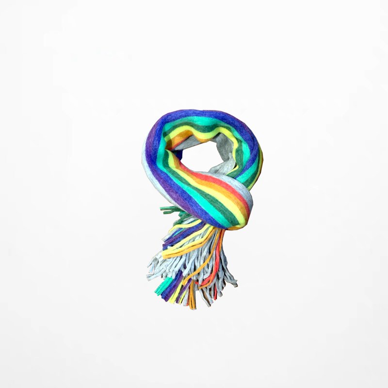 Rainbow double-sided scarf