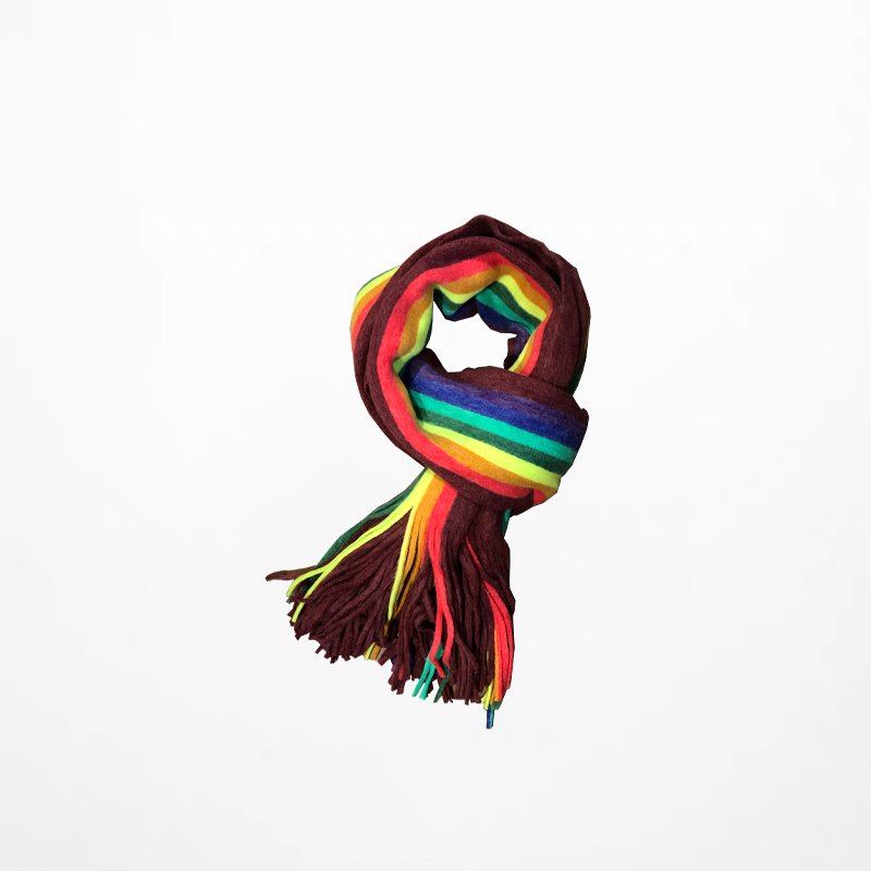 Rainbow double-sided scarf