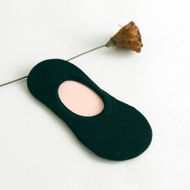 Silicone non-slip solid color female socks