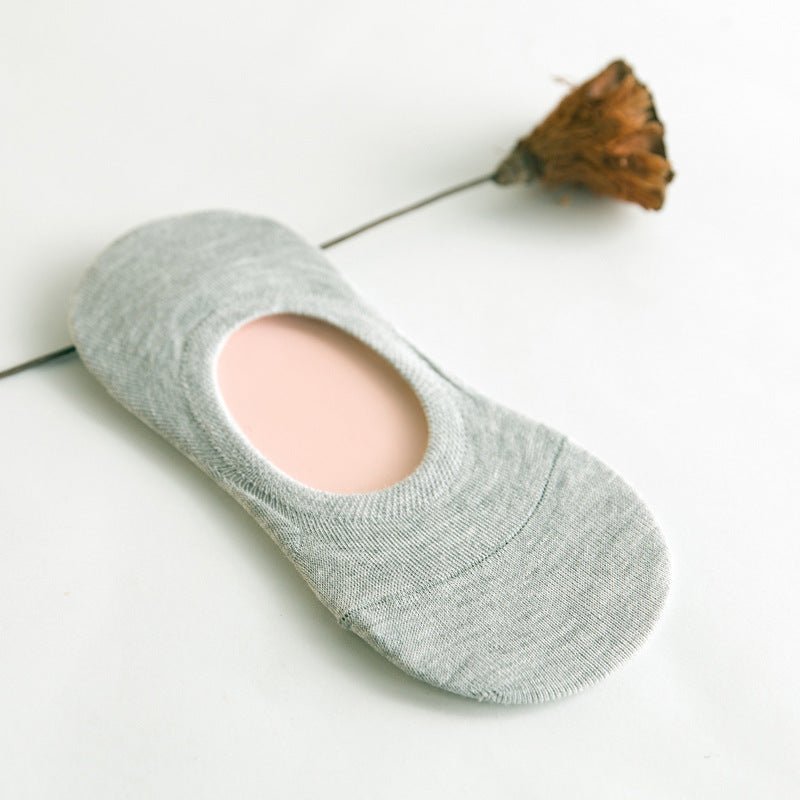 Silicone non-slip solid color female socks