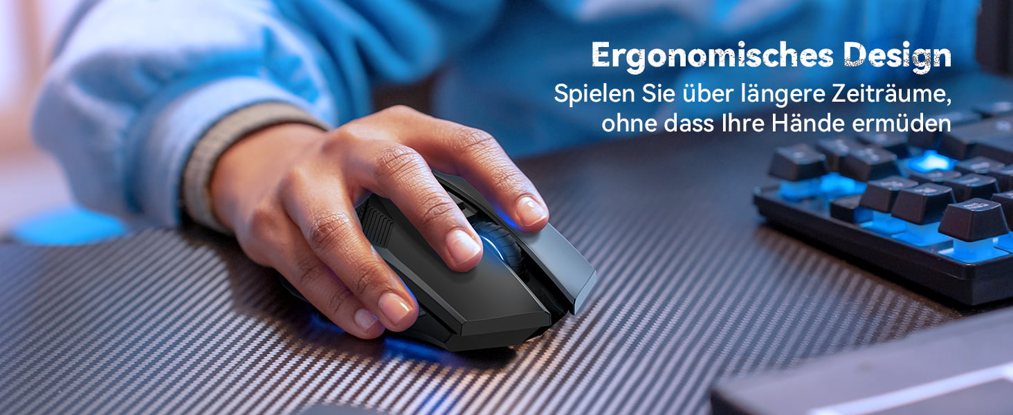 TECKNET Kabellose Gaming Maus