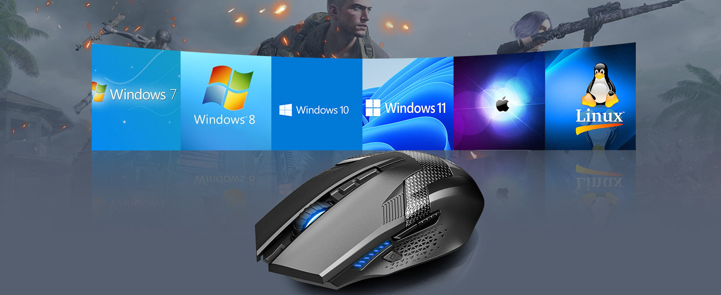 TECKNET Kabellose Gaming Maus