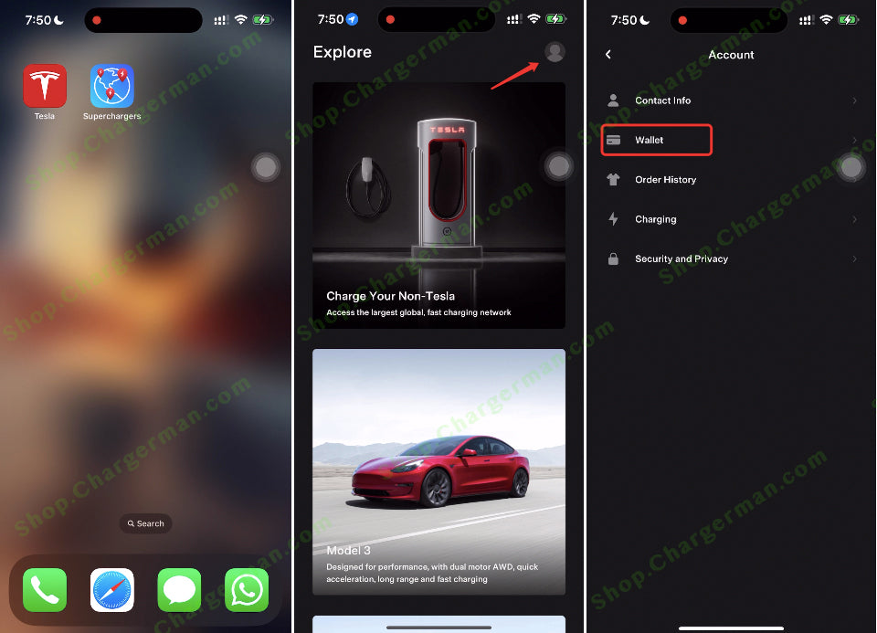 Tesla App Operation