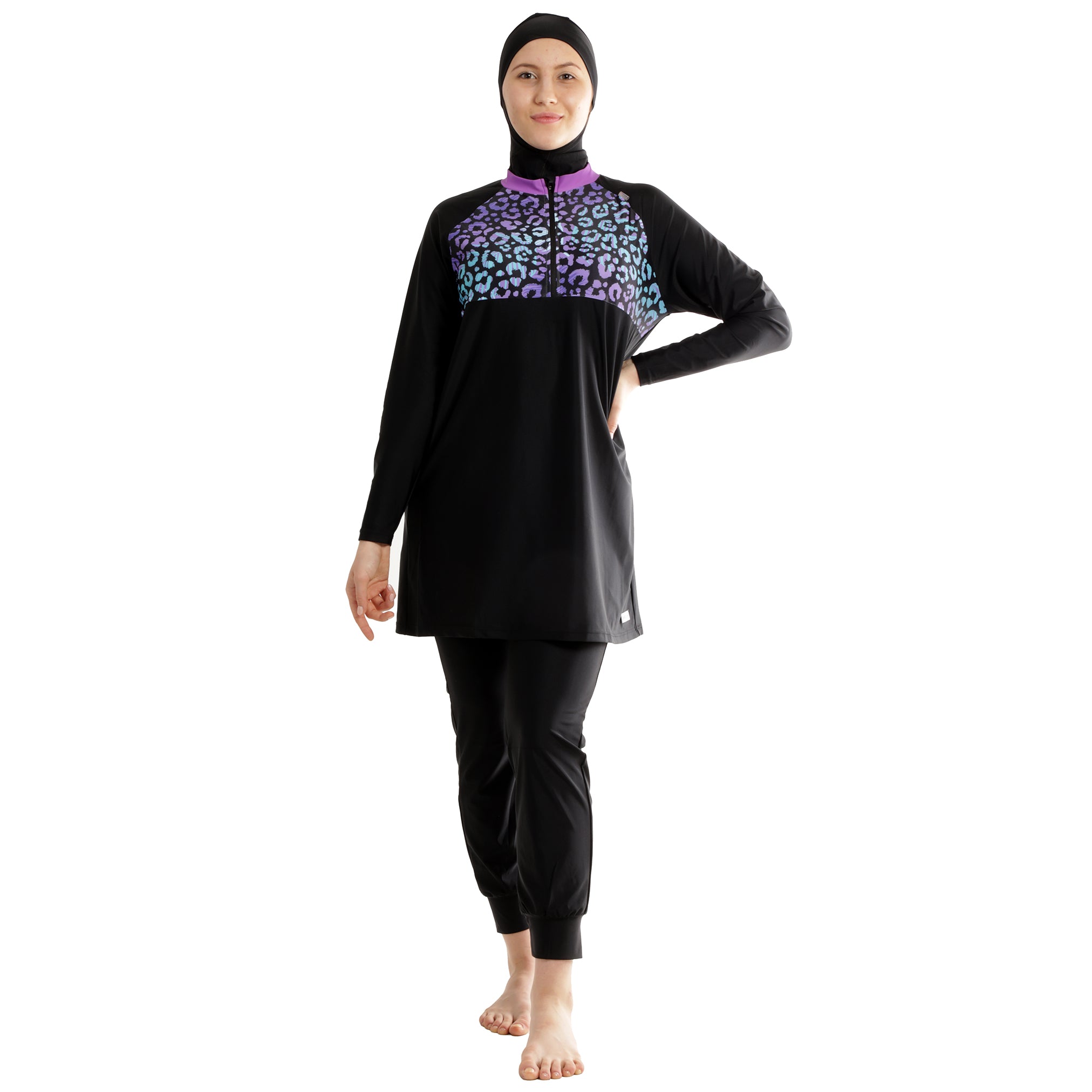 Burkini Full Cover Modesty Swim suit LeoPardo