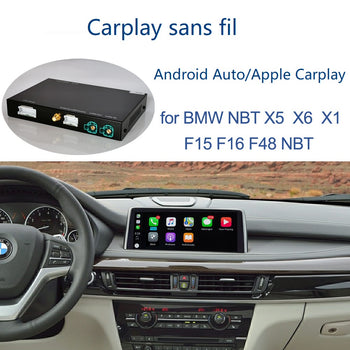 Pour BMW NBT EVO X5 F15 X6 F16 2014-2020 X1 F48 2016-2020 sans fil CarPlay Android lien miroir AirPlay CarPlay