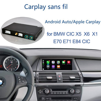 Pour BMW CIC System X5 E70 X6 E71 2011-2013 X1 E84 2009-2015 CarPlay sans fil avec Android Mirror Link AirPlay Car Play
