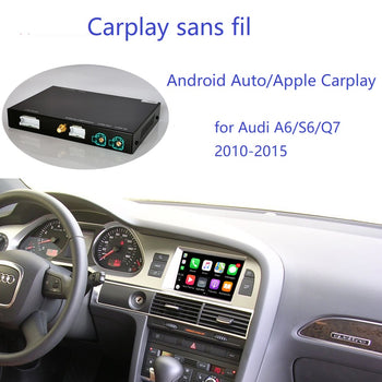 Interface Auto Audi A6 A7 S6 Q7 (2010-2015) Apple CarPlay/Android  sans fil avec fonctions pour voiture AirPlay avec mirrorlink