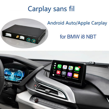Pour BMW i8 I12 NBT 2014-2018 Système CarPlay sans fil avec Android Auto Mirror Link AirPlay CarPlay