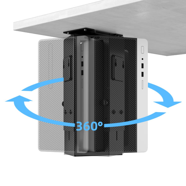 360 degree rotate to access rear and back cable and ports