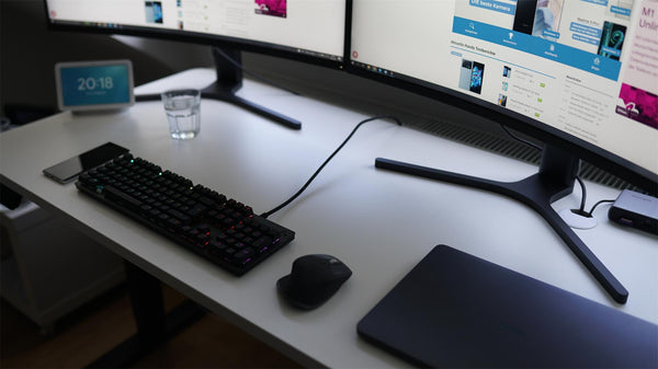 Minimalist standing desk height adjustable computer table for WFH