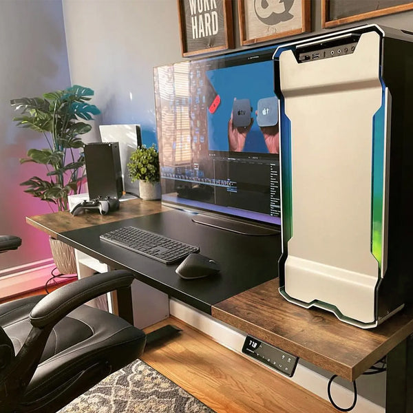 Executive desk 160cm height adjustable for video editor audio editing and photography