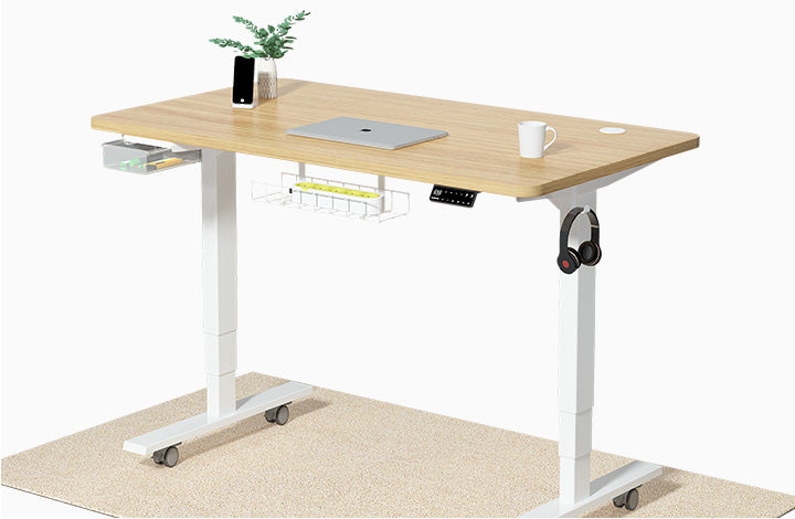 standing desk with castors to become a portable standing desk