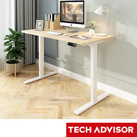 140x70 cm electric standing desk S2 Pro oak top computer table for home office use