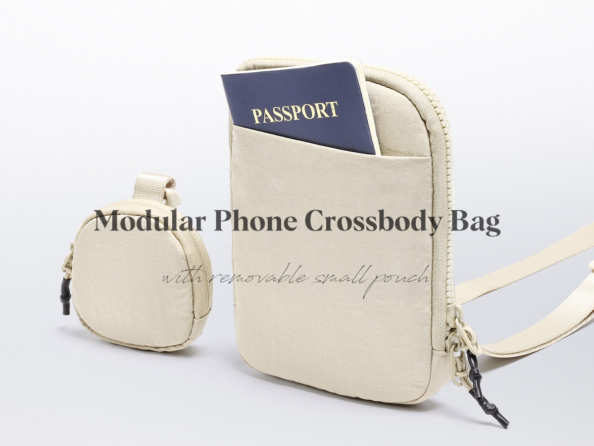 Ododos Crossbody Bag with Removable Small Bag