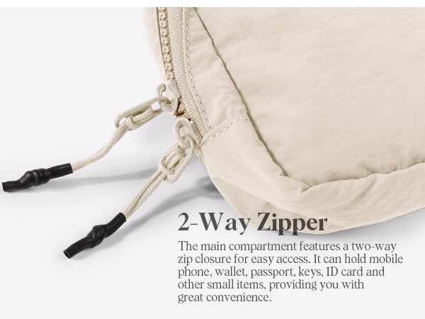 Ododos Two Way Zipper Mini Belt Bag