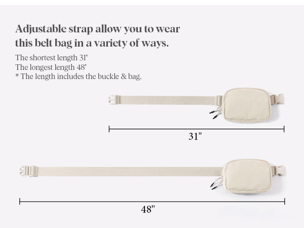 Ododos Mini Belt Bag with Adjustable Strap