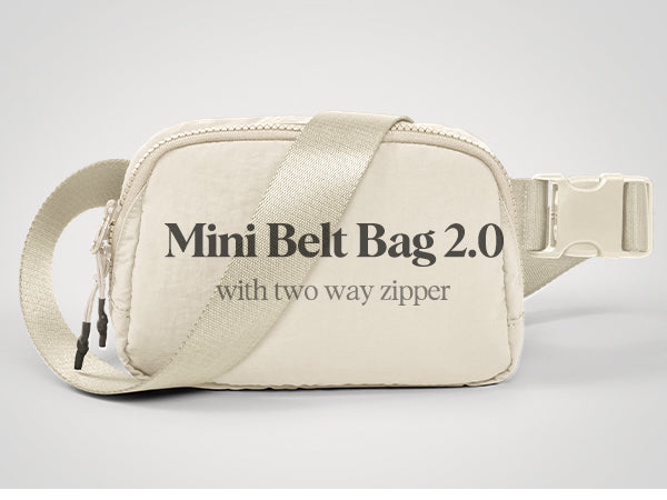 Ododos 2-Way Zipper Unisex Belt Bag