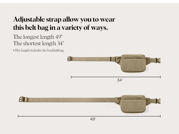 Ododos 2L Belt Bag with Adjustable Strap