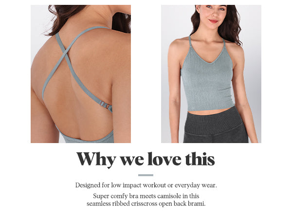 Why Love Ododos Seamless Criss Cross Sprots Bra with Removable Pads