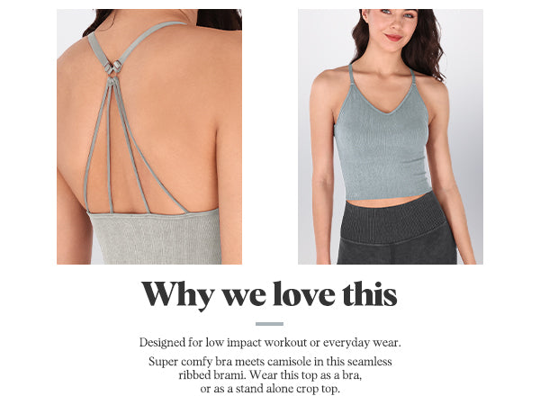 Why Love Ododos Seamless Strappy Sports Bra with Removable Pads