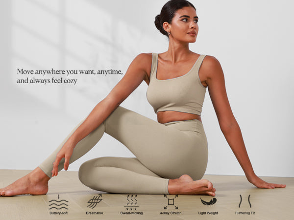 Ododos ODCLOUD 2-Pack 7/8 High Waist Lounge Yoga Leggings