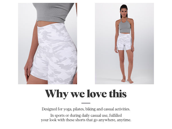 Why Love Ododos 5 inch  High Waist Tummy Control Shorts with Pockets