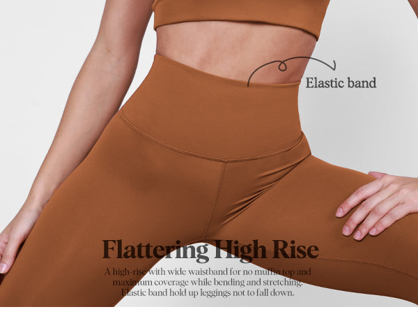 Ododos 25 inches Body-Hugging Workout Leggings with Back Pocket