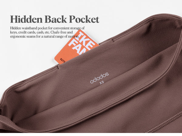 Ododos 25 inches Body-Hugging Workout Leggings with Back Pocket