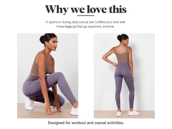 Why Love Ododos 25 inches Body-Hugging Workout Leggings with Back Pocket