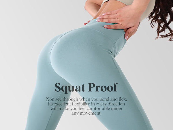 Ododos Cross Waist Squat Proof Workout Yoga Flare Pants 