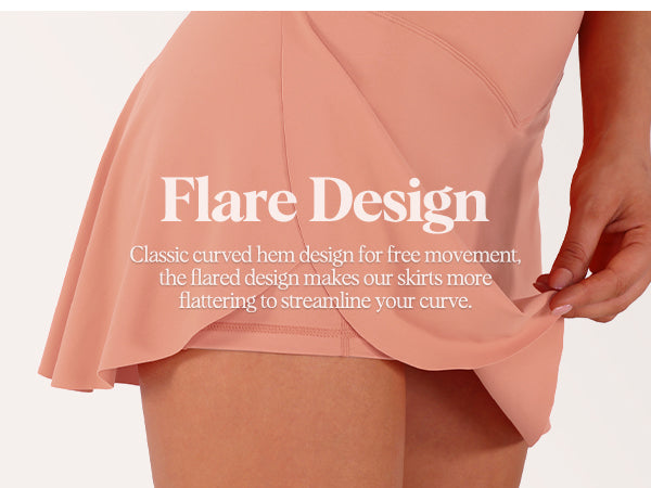 Ododos Pleated Crossover Flare Tennis Skirt