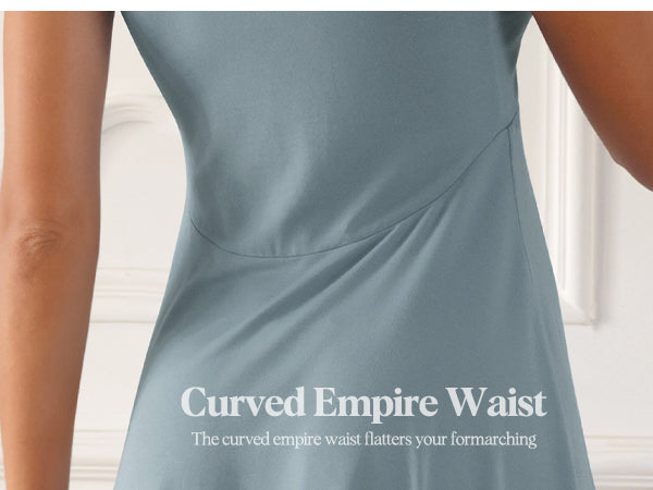 Ododos Casual Flare Tank Dress with Curved Emprie Waist