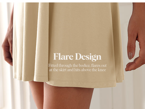Ododos Casual Flare Tank Dress