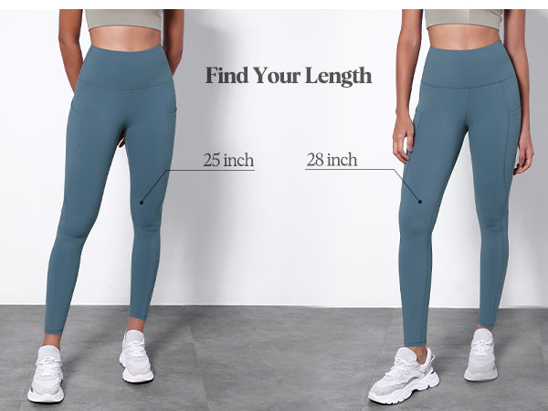 Find Your Length for Ododos 7/8 Fleece Lined Leggings with Pockets