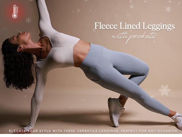 $8/mo - Finance Ewedoos Fleece Lined Leggings with Pockets for