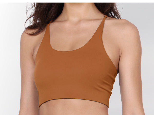 Ododos 1-Pack Halter Racerback Sports Bra