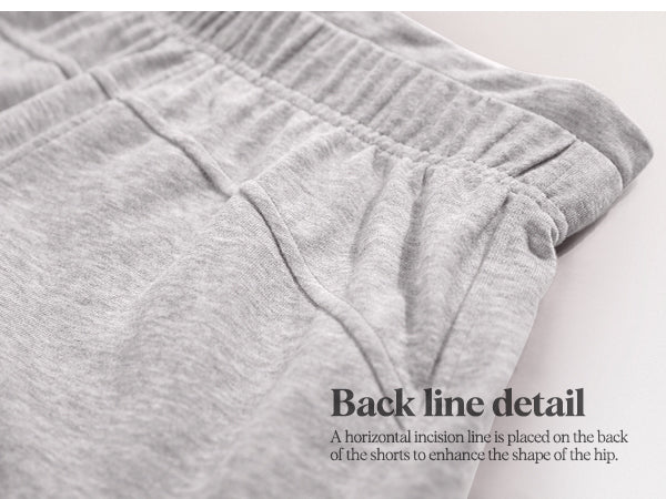 Back Line Detail - Ododos Cotton Terry Workout Shorts